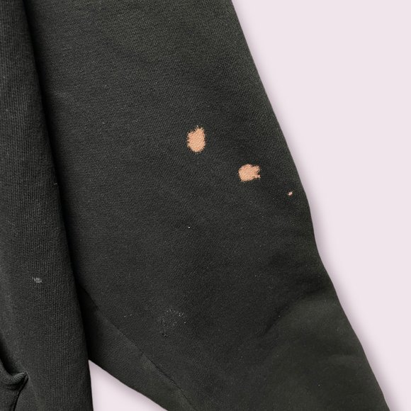 Faded Black Distressed Champion Hoodie - Size Large - Picture 4 of 10